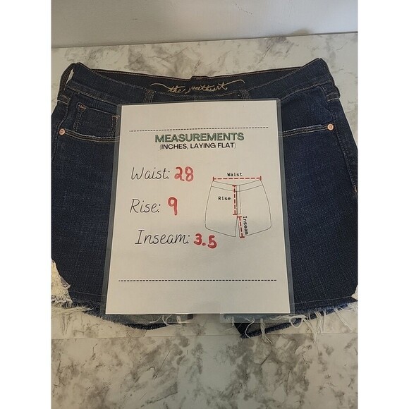 Old Navy Sweetheart Shorts Womens Sz 4 Cuff-Off Boyfriend American Flag Lace - Picture 9 of 9